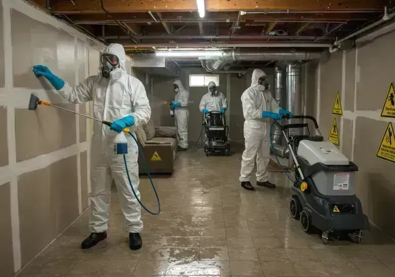 Basement Moisture Removal and Structural Drying process in Massac County, IL